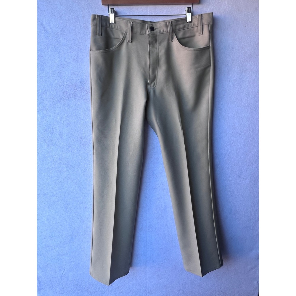 Vintage Levis 517 Sta-Prest Pants Mens 36x34 Tan Beige Made in USA Black Tab